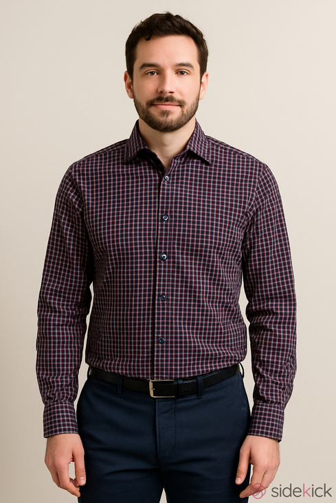 Daniel Hechter Other - Daniel Hechter Plaid Long Sleeve Modern Fit Shirt No Iron Size M NWT